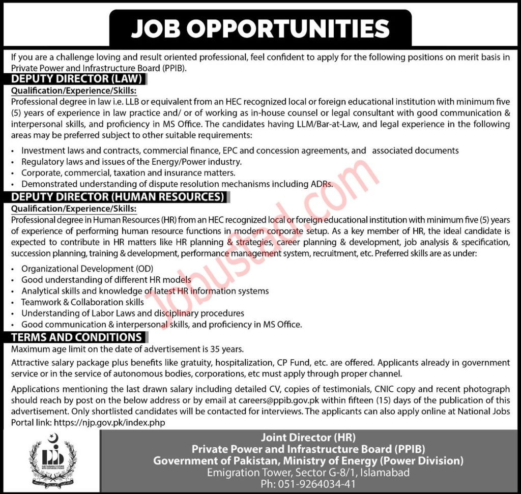 Ministry of Energy New Govt Jobs In Pakistan October 2024 