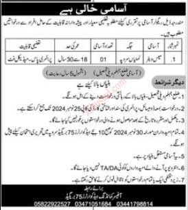 Class 4 New Govt Jobs In Jhelum Valley November 2024 