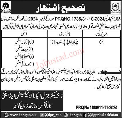 Latest Jobs Excise and Taxation Department In Balochistan 2024