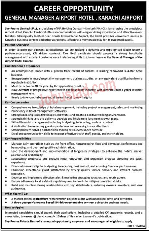 PIA New Jobs Pakistan International Airlines November 2024 